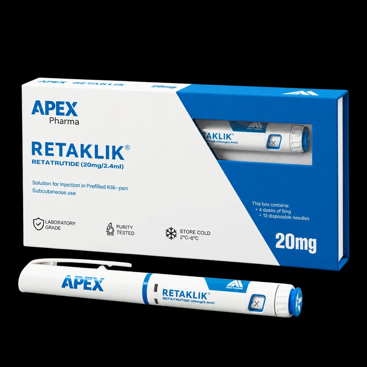 Retaklik pen and product packaging