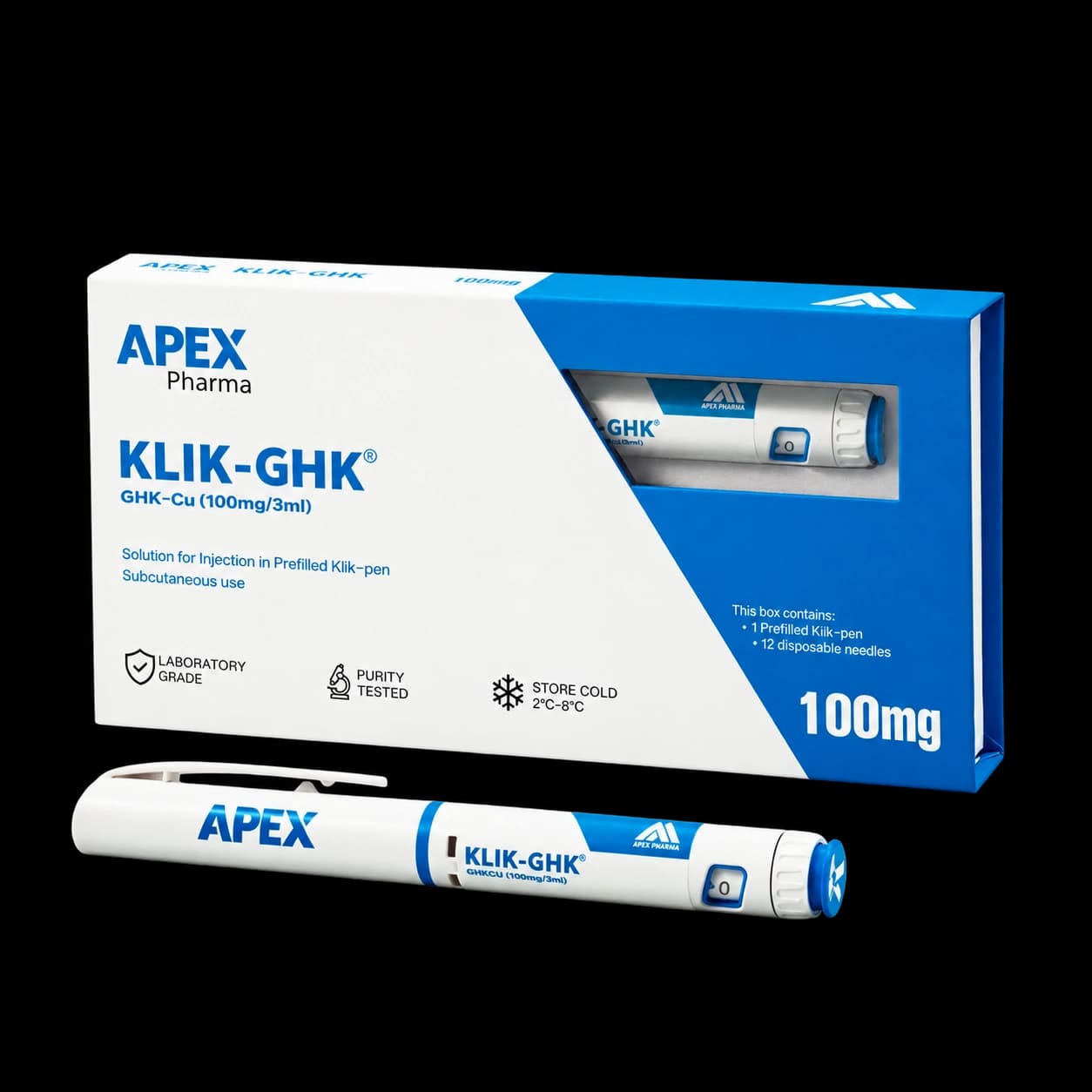 KLIK-GHK pen and product packaging